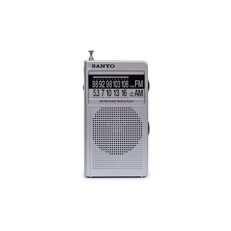 RADIO BOLSILLO AM/FM SANYO KS101 PLATA