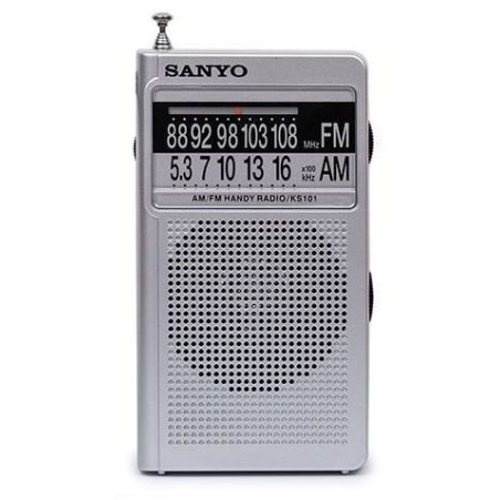 RADIO BOLSILLO AM/FM SANYO KS101 PLATA