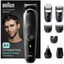 BARBERO DEPILADORA 8EN1 BRAUN MGK3440 RECARGABLE