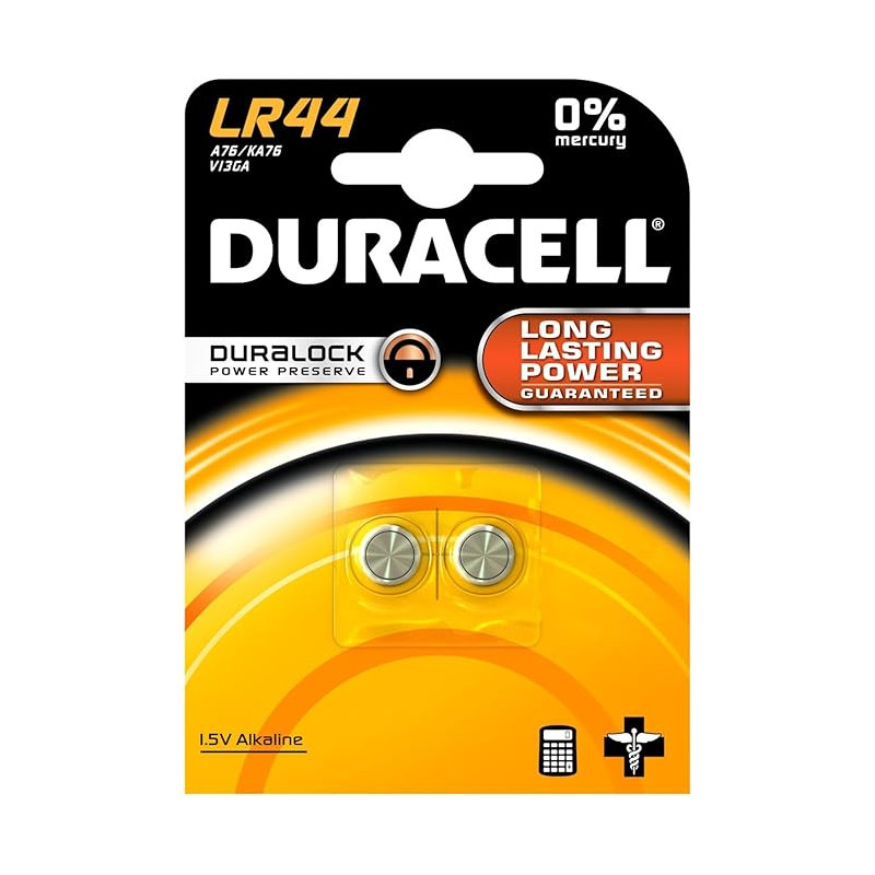 PILA BOTON LITIO DURACELL LR44X2 1 5V 