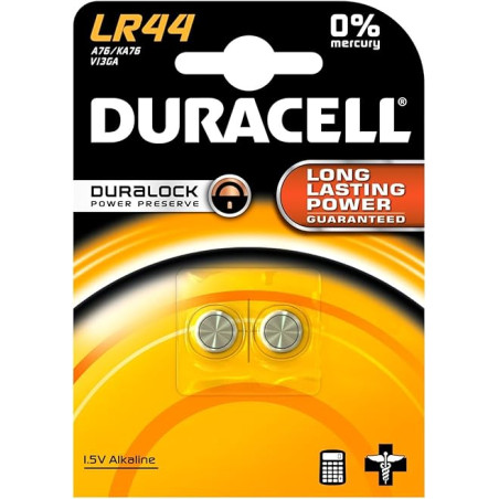 PILA BOTON LITIO DURACELL LR44X2 1 5V 