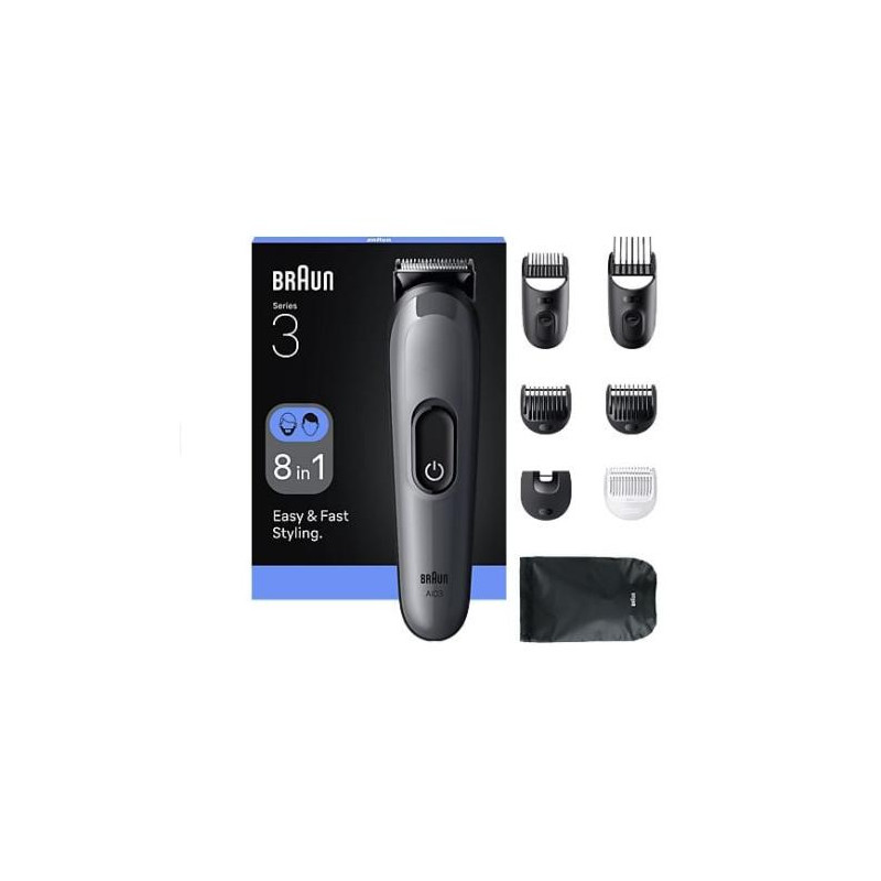 BARBERO DEPILADORA 8EN1 BRAUN AIO3540 RECARGABLE