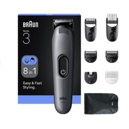 BARBERO DEPILADORA 8EN1 BRAUN AIO3540 RECARGABLE