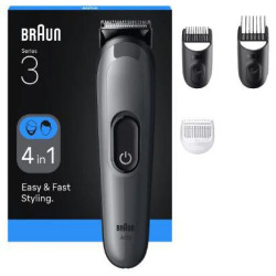 BARBERO DEPILADORA 4EN1 BRAUN AIO3500 RECARGABLE