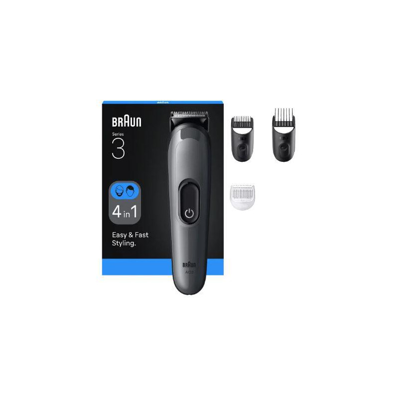 BARBERO DEPILADORA 4EN1 BRAUN AIO3500 RECARGABLE