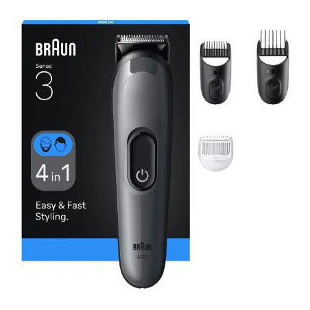 BARBERO DEPILADORA 4EN1 BRAUN AIO3500 RECARGABLE