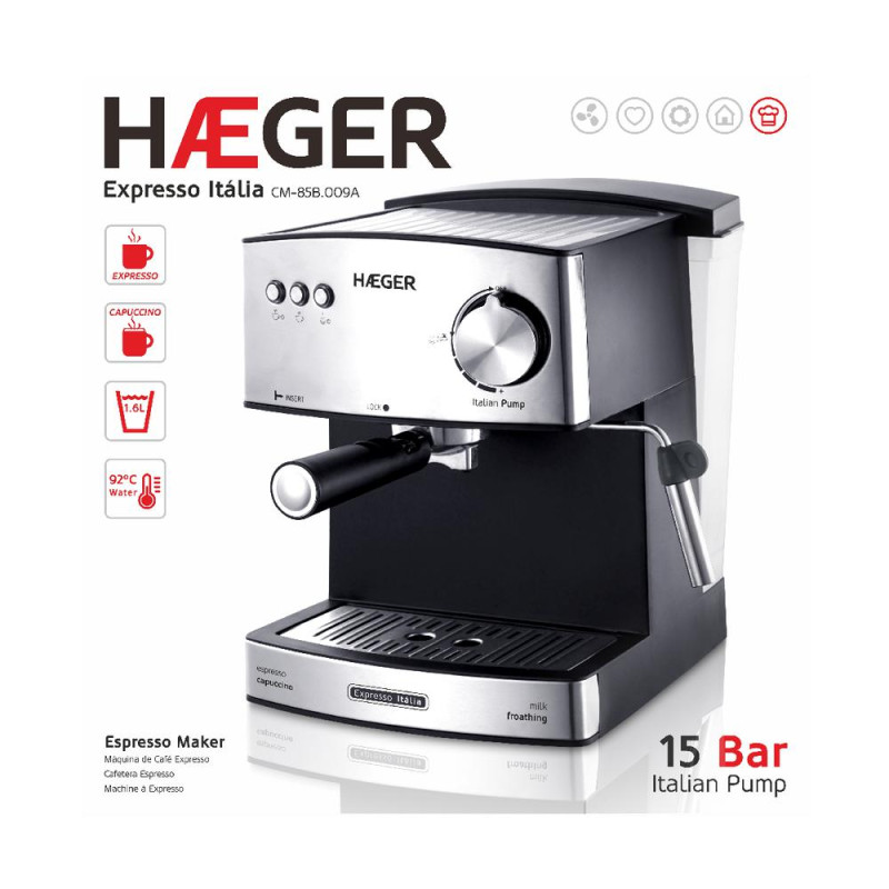 CAFETERA EXPRESO HAEGER CM85B009A  15BAR